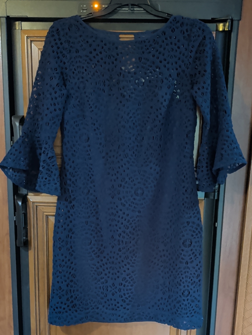Lilly Pulitzer Navy Crochet Midi Dress